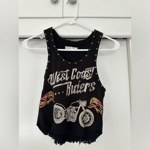 We The Free (Free People) West Coast Riders Tank in Black, XS